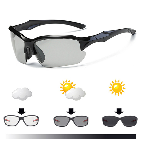 Профессиональные фотохромные велосипедные очки, поляризованные велосипедные очки, спортивные солнцезащитные очки для верховой езды, гоно... ► Фото 1/6