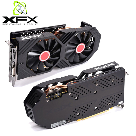 Видеокарта XFX AMD Radeon RX580 4 ГБ GDDR5, графическая карта AMD GPU RX 580 4 ГБ для ПК, игровая графическая карта для настольного компьютера, б/у видеокарта ► Фото 1/6