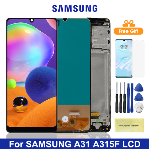 ЖК-дисплей A31 для Samsung Galaxy A31, A315, ЖК-дисплей с сенсорным экраном и дигитайзером в сборе для Samsung A31, A315, A315F SM-A315F/DS ► Фото 1/6