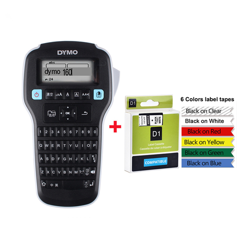 DYMO LM160 машина для изготовления этикеток для Dymo D1 12 мм 45013 40913 лент, ручной портативный принтер для этикеток, этикеток, наклеек, принтеров ► Фото 1/6