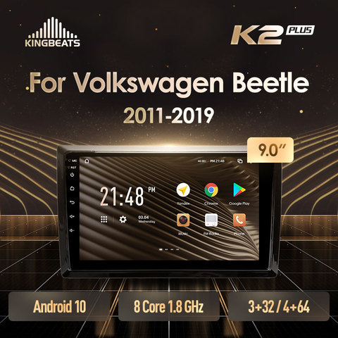 KingBeats штатное головное устройство For Volkswagen Beetle A5 2011 - 2022 GPS Android 10 автомагнитола на андроид магнитола For Фольксваген Битл A5 For автомобильная мультимедиа Octa Core 8 core*1.8G DDR4 32G 64G 128G ► Фото 1/6