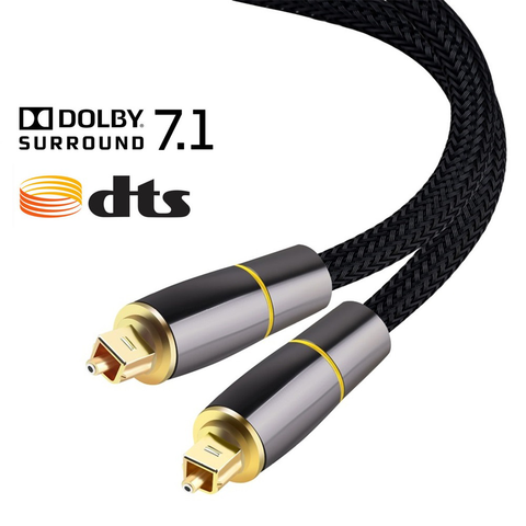 Коаксиальный SPDIF кабель Dolby 7,1 Саундбар 5,1 цифровой оптический аудио кабель Toslink волоконный кабель для усилителей плеер Xbox 360 ► Фото 1/6