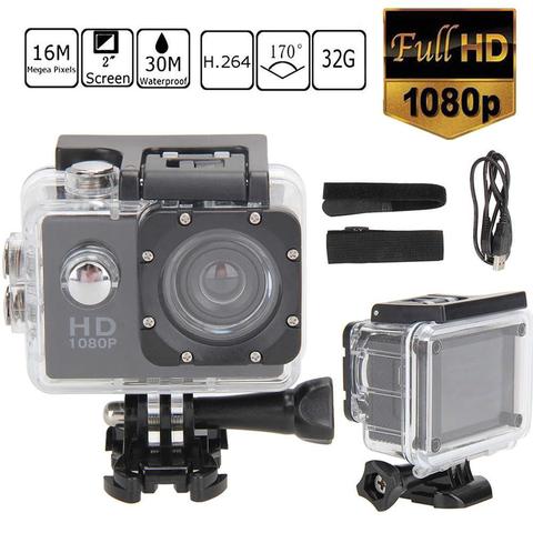 Экшн-камера Full HD 1080P, Подводная Водонепроницаемая Спортивная камера s, 2,0-дюймовая видеокамера, Спортивная DV-камера для автомобилей Go, HD Cam Pro ► Фото 1/6