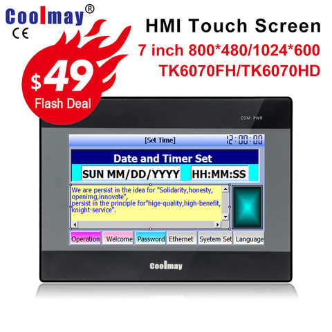 Coolmay TK6070FH HMI сенсорный экран 7 дюймов 800*480 Сенсорная панель новый интерфейс человеческой машины 8 осей ЧПУ hmi plc контроллер ► Фото 1/5