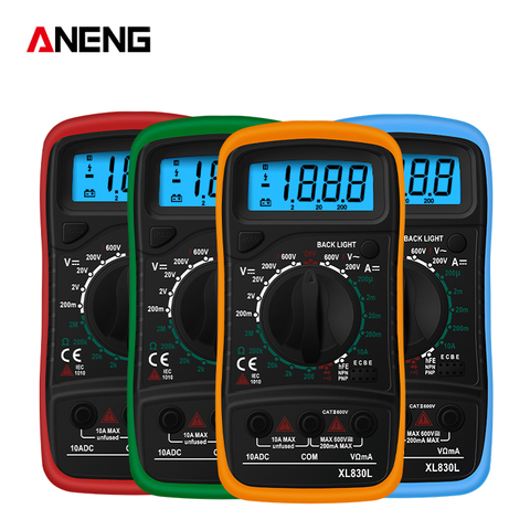 ANENG XL830L тестер мультиметр цифровой digital multimeter esr метр токовые клещи transistor tester мультиметры мультитестер кабель трекер мини мультиметр мульти... ► Фото 1/6