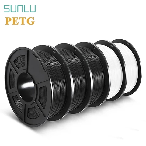 SUNLU пластиковые PETG 3d нити 1,75 мм для 3D принтера PETG нити 5 рулонов/набор размерной точности +/-0,02 мм ► Фото 1/6