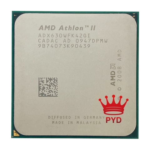 Четырехъядерный процессор AMD Athlon II X4 630 2,8 ГГц ADX630WFK42GI разъем AM3 938pin ► Фото 1/1