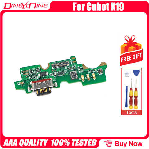 Новая Оригинальная зарядная плата с USB-разъемом + адаптер кабеля + вибратор двигателя + микрофон для телефона Cubot X19 ► Фото 1/3