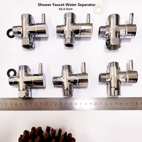 Медный душевой делитель воды, смеситель для душа, трехходовой водяной клапан, водоотделитель, распылитель, переключатель сопла, один-два со... ► Фото 1/6