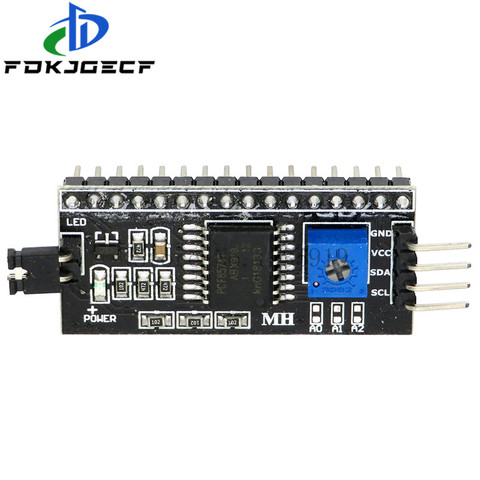 Модуль последовательной платы с портом PCF8574, интерфейсный модуль IIC/I2C/TWI/SPI, ЖК-дисплей 1602 2004, 1 шт. ► Фото 1/2