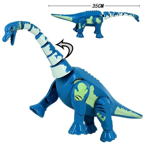 Мир Юрского периода Брахиозавр динозавры модель фигурки блоки Строительные кирпичи игрушки для детей ► Фото 1/2