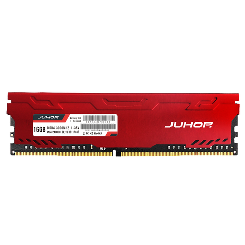 Оперативная память JUHOR Memoria Ram s DDR4 8 Гб 16 Гб 3000 МГц для игровых настольных DIMM RAM с теплоотводом ► Фото 1/6