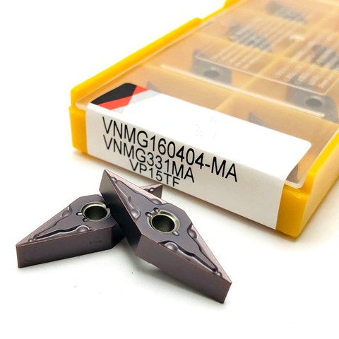Карбидная вставка VNMG160404 MA VP15TF, высокоточный внешний токарный инструмент для металла, токарные инструменты, детали для станков с ЧПУ ► Фото 1/6