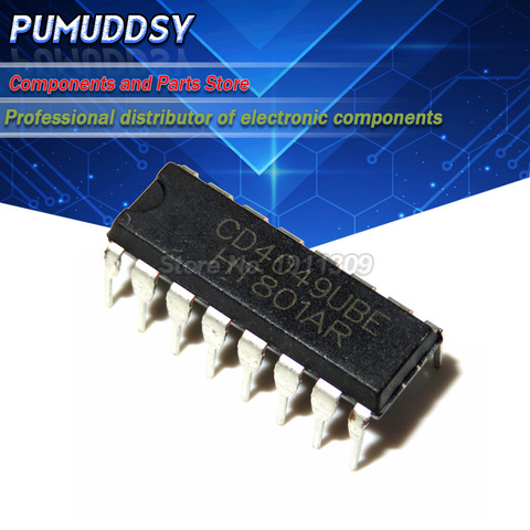 10 шт. CD4049UBE CD4049 4049 DIP-16 CMOS шестигранный буферный конвертер логический IC ► Фото 1/1
