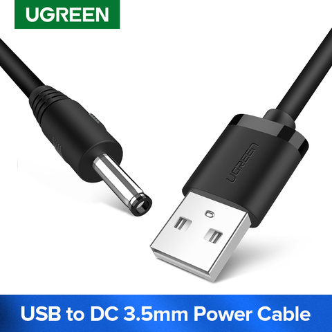 Кабель питания Ugreen с USB на DC 3,5 мм, коннектор с USB A «папа» на 3,5 Jack, блок питания 5 В, зарядное устройство, адаптер для концентратора, кабель пита... ► Фото 1/6