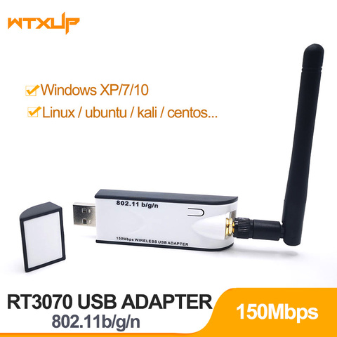 Новый Wi-Fi USB-адаптер RT3070 150 Мбит/с USB 2,0 Wi-Fi беспроводная сетевая карта 802.11b/G/N адаптер локальной сети с внешней антенной ► Фото 1/6