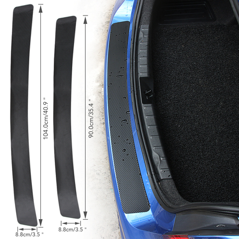 Наклейка для заднего бампера автомобиля из углеродного волокна для Ford Focus Fusion Escort Kuga Ecosport Fiesta Falcon Mondeo Taurus MUSTANG ► Фото 1/6