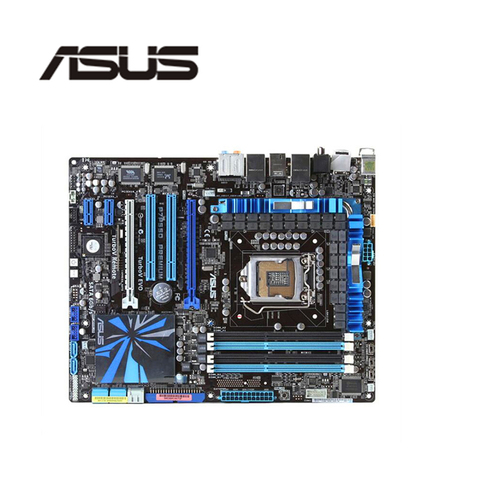 Материнская плата для ASUS P7P55D Premium LGA 1156 DDR3 16 Гб для Intel P55 P7P55 десктопная материнская плата SATA II PCI-E X16 б/у AMI BIOS ► Фото 1/1