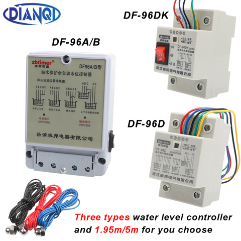 Автоматический регулятор уровня воды DF96A DF9B DF-96A, регулятор насоса, резервуар для резервуара, автоматический жидкий переключатель с 3 датчик... ► Фото 1/6