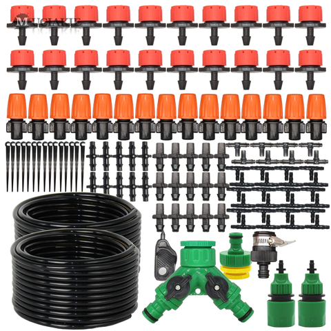 MUCIAKIE 25M набор для садового микро-орошения, капельные наборы, система полива для тумана, автоматический Регулируемый капельный распылитель, ... ► Фото 1/6