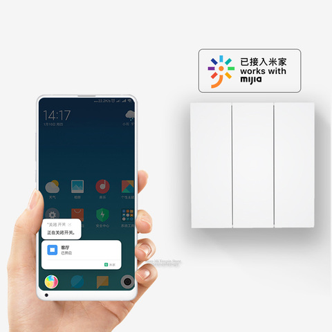 Настенный выключатель PTX, светильник света с дистанционным управлением, умная жизнь, Wi-Fi для приложения Mijia ► Фото 1/5