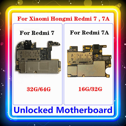 for Xiaomi Hongmi Redmi 7 Motherboard Replaced Mainboard With Chips Logic Board Android OS Installed 32GB/64GB ► Фото 1/3