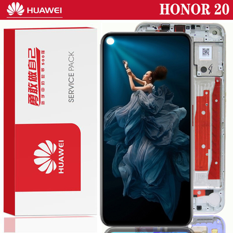 Оригинальный 6,26 ''ЖК дисплей для Huawei Honor 20 ЖК-дисплей с сенсорным экраном дигитайзер в сборе с рамкой для Huawei Honor20 YAL-L21 запасных частей ► Фото 1/6