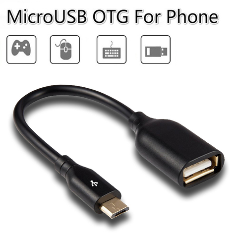 OTG адаптер Micro USB кабели OTG USB кабель Micro USB к USB для Samsung LG Sony Xiaomi Android Phone для флэш-накопителя ► Фото 1/6