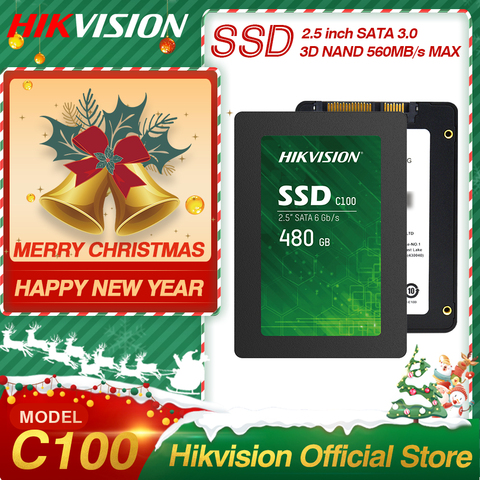 Hikvision HikStorage SSD 550 МБ/с. MAX 120 ГБ 960 ГБ 480 ГБ 960 ГБ 2,5 дюйма SATA 3,0 Внутренний твердотельный диск SDD 3D TLC диск для ноутбука ► Фото 1/6