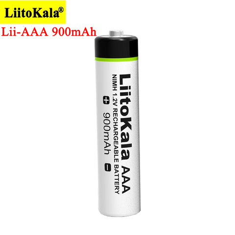 LiitoKala оригинальный AAA 900 мАч NiMH аккумулятор 1,2 в перезаряжаемая батарея для фонарика, игрушек, пульта дистанционного управления ► Фото 1/6