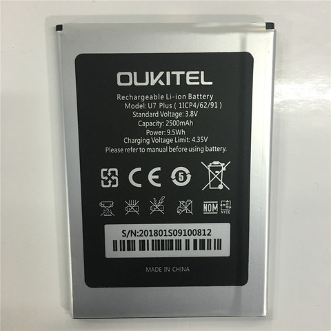 Oukitel U7 PLUS оригинальный запасной аккумулятор 2500 мАч для Oukitel U7 PLUS мобильный телефон ► Фото 1/3