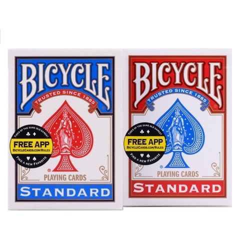 2 шт./компл. стандартные карточки для игры на индексе для катания на велосипеде, красная и синяя колода, 808 герметичные карточки USPCC для покерн... ► Фото 1/6