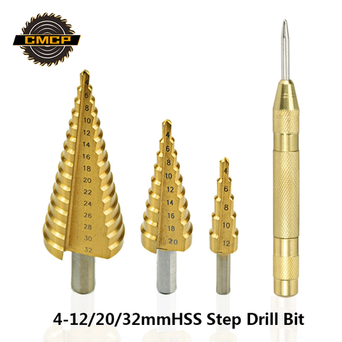 Метрические спиральные флейта Пагода форма отверстия резак 4-12/20/32 мм HSS сталь конус сверла по металлу комплект ступенчатая Буровая головка ... ► Фото 1/6