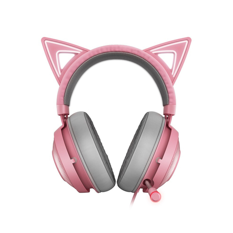 Игровая гарнитура Razer Kraken Kitty, наушники TNX 7,1 с объемным звуком, USB-интерфейс, активное шумоподавление, микрофон, гарнитура для геймеров ► Фото 1/6