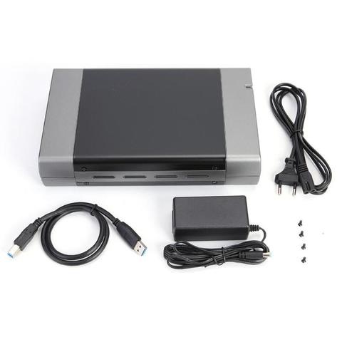 5,25 дюймовый чехол для жесткого диска USB 3,0 до 3,5 дюймов USB Type-B USB-B SATA адаптер 8T Алюминиевый сплав 4,8 Гбит/с внешний корпус для жесткого диска ► Фото 1/6