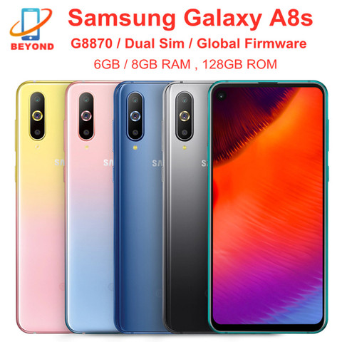 Samsung Galaxy A8S G8870 с двумя Sim-картами, Snapdragon 710, 6 ГБ/8 ГБ ОЗУ, 128 Гб ПЗУ, 6,4 дюйма, NFC, тройная камера, оригинальный телефон ► Фото 1/5