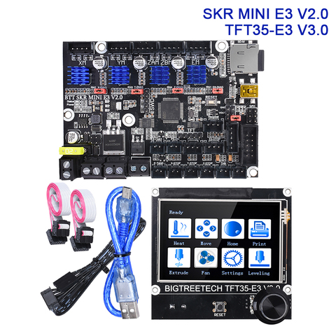 Плата управления BIGTREETECH SKR MINI E3 V2.0 TFT35 E3 V3.0, экран ender 3, 5, обновленный комплект, детали для 3D-принтера TMC2209 SKR V1.4 CR10 ► Фото 1/6