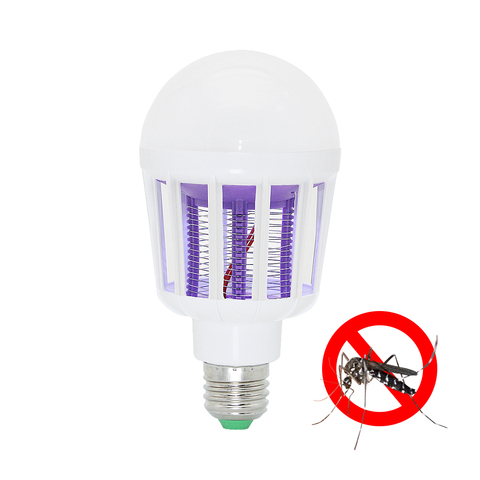 Светодиодсветодиодный лампа-ловушка для комаров E27, 220 В, 240 в, 9 Вт, 2 в 1, светодиодная лампа-шар, Противоударная лампа для уничтожения насекомых, светодиодные УФ-лампы ► Фото 1/6