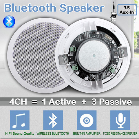 Домашний 4 шт. Bluetooth стены потолок Динамик s полный спектр 5,25 