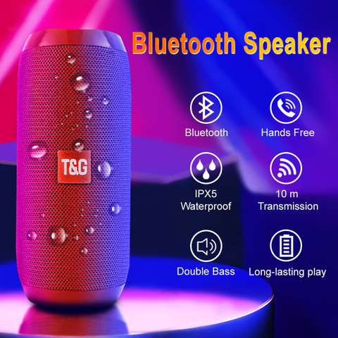 Водонепроницаемая Bluetooth-колонка, Портативная Беспроводная колонка, сабвуфер, уличная колонка, стерео, музыка, объемный TF, FM-радио ► Фото 1/6