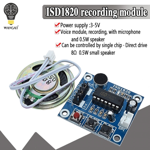 ISD1820 модуль записи голосовой модуль Голосовая плата модуль телетелефона плата с микрофонами + громкоговоритель для arduino ► Фото 1/6