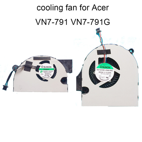 Компьютер Процессор вентиляторы охлаждения для Acer V деталь нитро-двигателя Himoto Redcat Aspire VN7-791 VN7-791G Ноутбук Вентилятор Cooler 4 pin EG75070S1-C060-S9C MG60090V1-C200-S9C ► Фото 1/6