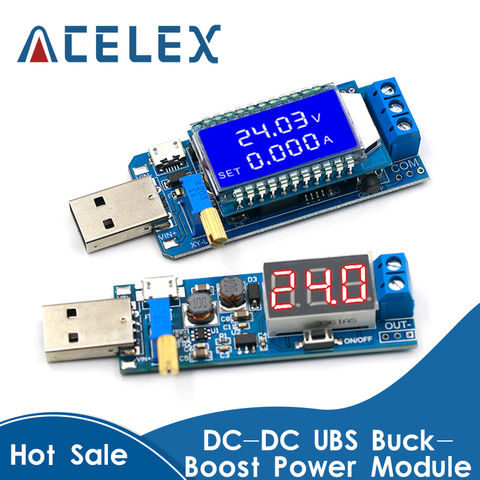 USB повышающий/уменьшающий модуль питания DC-DC 5 В до 3,5 В/12 В, Регулируемый понижающий преобразователь, DC 1,2-24 В ► Фото 1/6