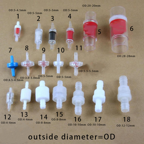 Пластиковый односторонний обратный клапан для воды, односторонний клапан для остановки воды, встроенные контрольные клапаны для жидкости ... ► Фото 1/1