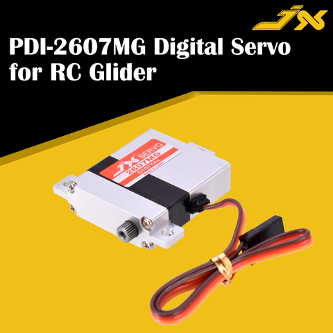 Горячая JX Servo PDI-2607MG 7,2 кг 0.13sec Цифровой Металлический Алюминиевый Чехол сервопривод крыла для дрона с дистанционным управлением планер двойной шариковый подшипник ► Фото 1/6