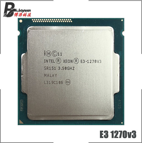 Процессор Intel Xeon 1270 v3 E3 v3 E3 1270v3 3,5 ГГц, четырехъядерный Восьмиядерный процессор L2 = 1 м L3 = 8 м 80 Вт LGA 1150 ► Фото 1/1