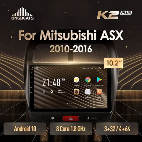 KingBeats штатное головное устройство For Mitsubishi ASX 1 2010 - 2016 GPS Android 10 автомагнитола на андроид магнитола For Мицубиси АСХ 1 For автомобильная мультимедиа Octa Core 8 core*1.8G No 2din 2 din dvd ► Фото 1/6