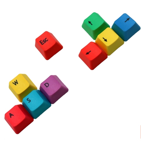 Механическая клавиатура с 9 клавишами Keycap WASD, колпачки для клавиш OEM, профиль PBT RGBY, модификаторы N0HC ► Фото 1/6