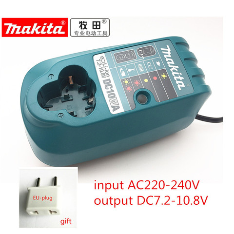 Зарядное устройство Makita DC10WA для BL1013, 7,2 В, 9,6 В, 10,8 В, литий-ионный аккумулятор DF030D, DF330D, DF030DWE, TD090D, CL104Z, CL100DW, CL100DWZ, TD090DWE ► Фото 1/3