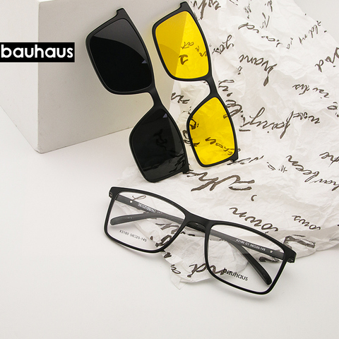 Магнитные плоские поляризованные солнцезащитные очки мужские большие очки в оправе солнцезащитные очки с клипсой мужские солнцезащитные ... ► Фото 1/6